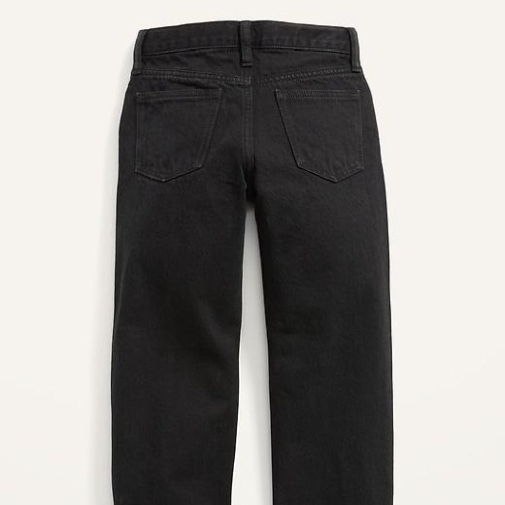 Old Navy Non-Stretch Black-Wash Loose-Fit Jeans For Boys New - Picture 5 of 6